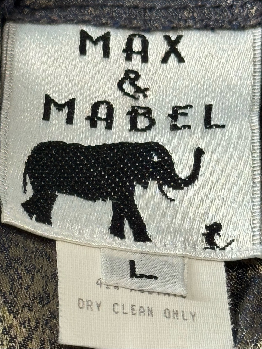 Max & Mabel Women’s L Wide Leg Jacquard Pull-On Pants Gray Black - Picture 4 of 9